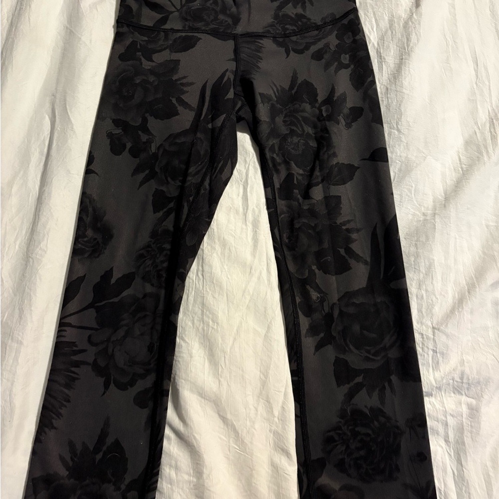 Floral Black Leggings